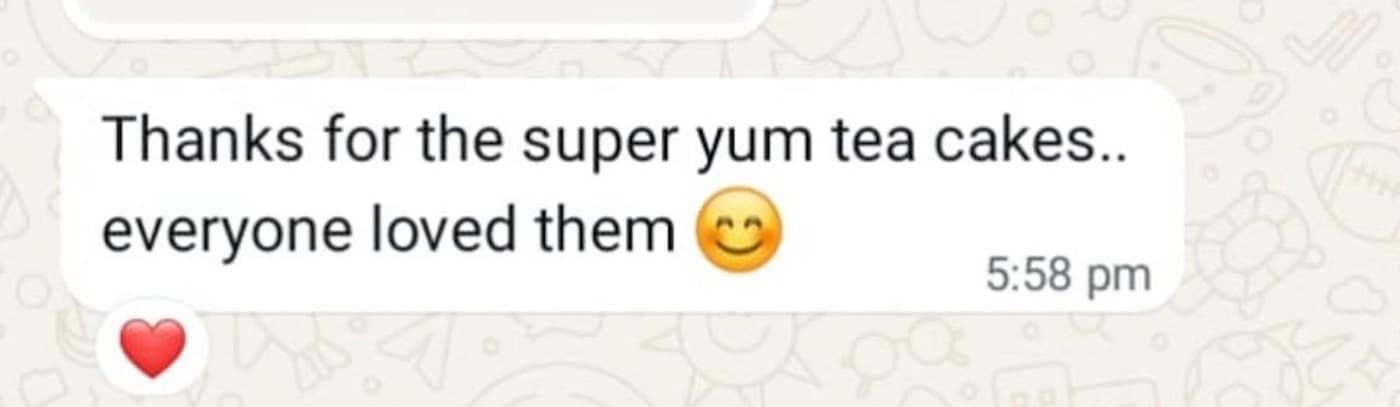 Customer WhatsApp review screenshot 2